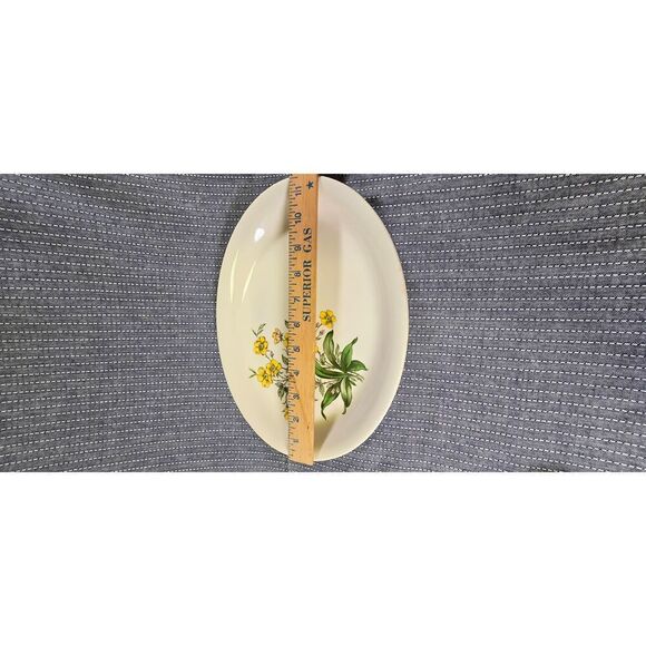 Crown Potteries Yellow Buttercup Oval Serving Platter - Picture 8 of 9